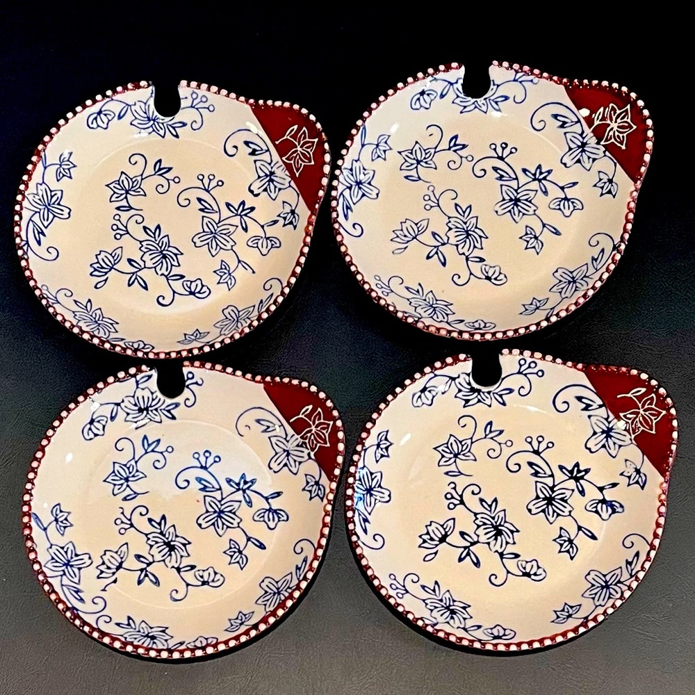 Set of 4 Bread and Butter Plates Temp-tations by Tara FLORAL LACE